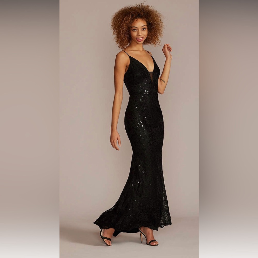 Black Sequin Prom Dress
